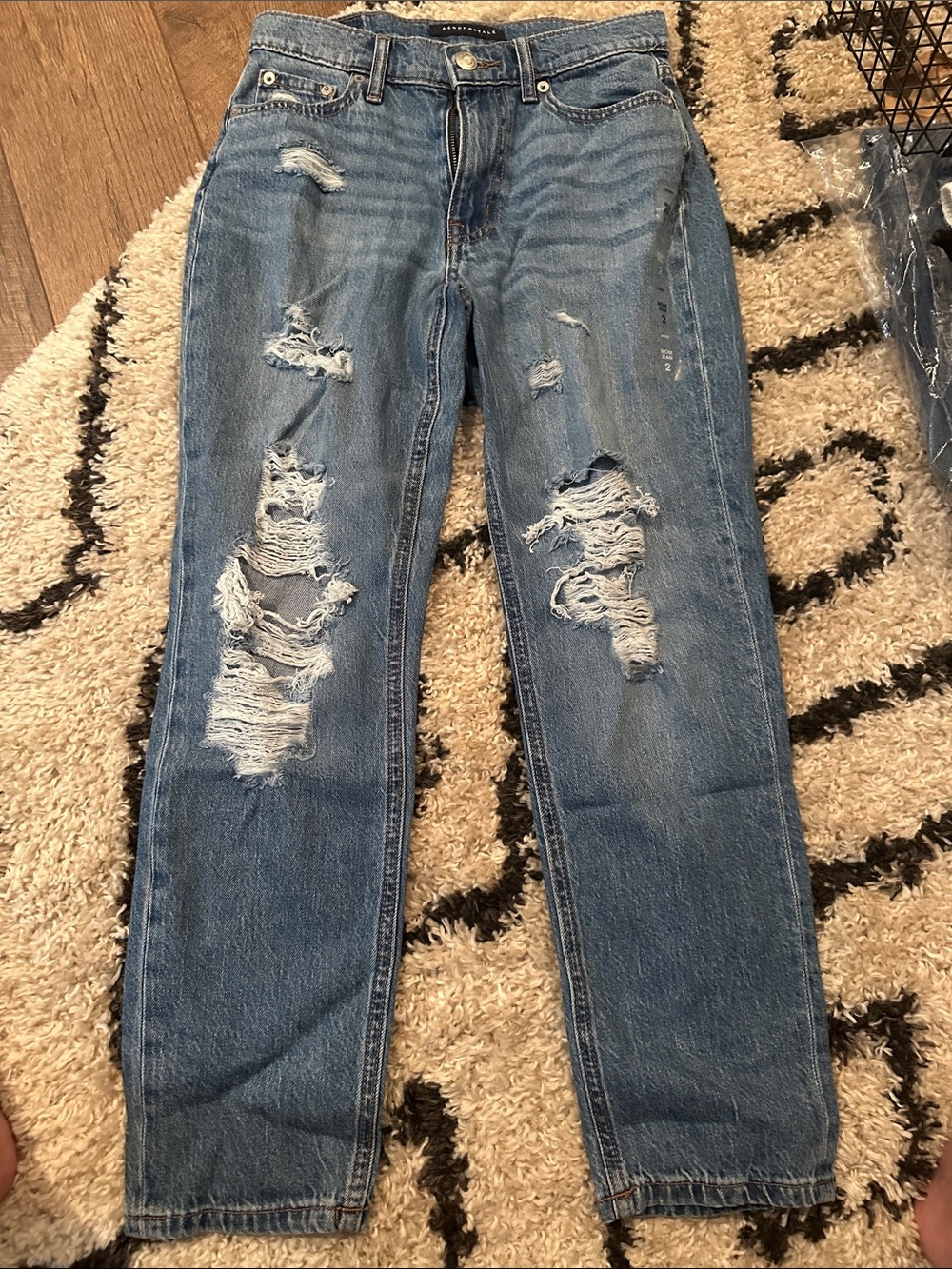 Aeropostale mom Jean  Distressed Women's Blue Jeans